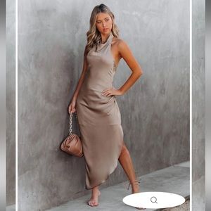 VICI ASYMMETRICAL HALTER Dress